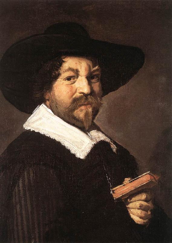 HALS, Frans Portrait of a Man Holding a Book oil painting image